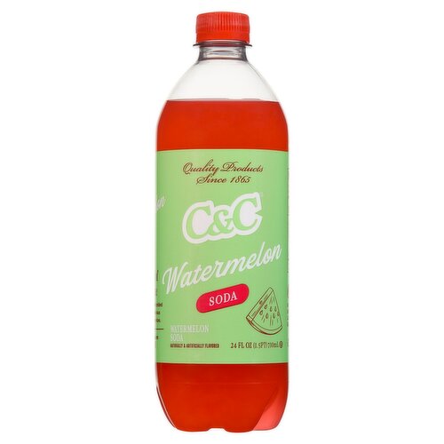 C&C Watermelon Soda, 24 fl oz