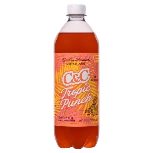 C&C Tropic Punch Soda, 24 fl oz