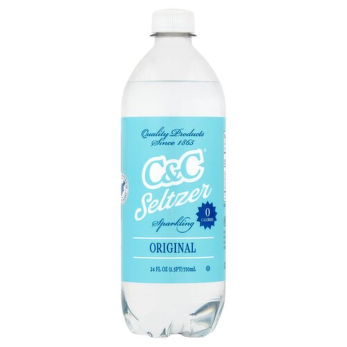 C&C Original Sparkling Seltzer, 24 fl oz