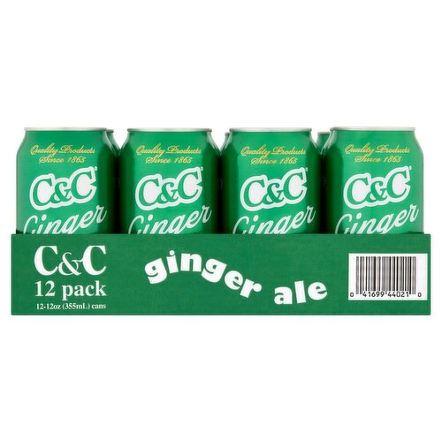 C&C Ginger Ale, 12 count, 12 oz