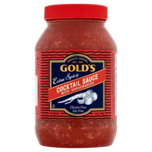 Gold's Extra Spicy Cocktail Sauce with Horseradish, 34 oz