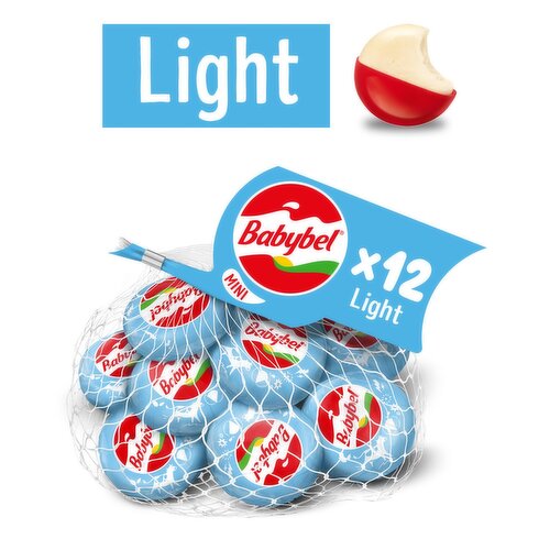 Babybel Light Mini Semisoft Cheese, 12 count, 8.5 oz