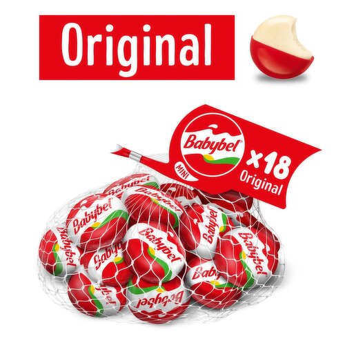 Babybel Original Mini Semisoft Cheese, 18 count, 12.7 oz