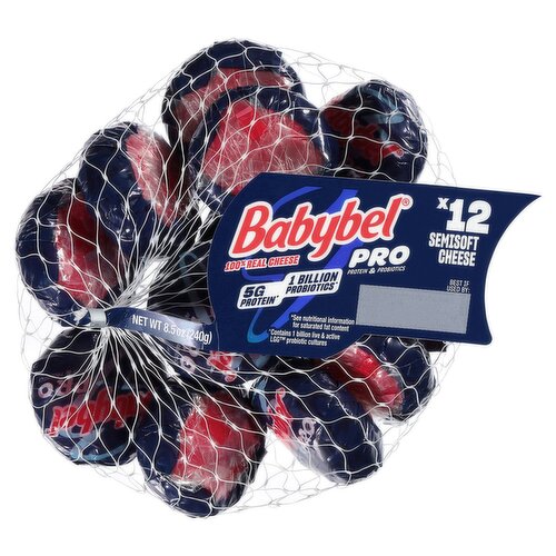 Babybel Pro Semisoft Cheese, 12 count, 8.5 oz