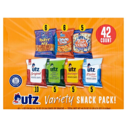 Utz Variety Snack Pack, 1 oz, 42 count