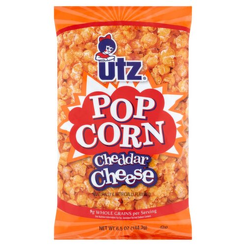 Utz Cheddar Cheese Popcorn, 6.5 oz