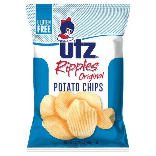 Utz Gluten Free Original Ripples Potato Chips, 2.75 oz