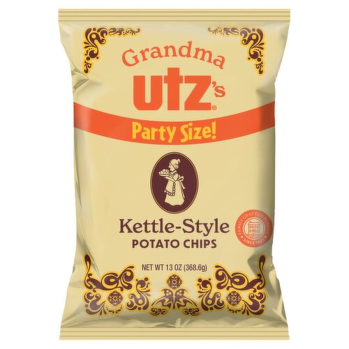 Grandma Utz's Kettle-Style Potato Chips Party Size!, 13 oz