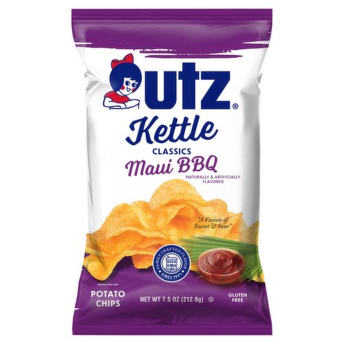 Utz Kettle Classics Maui BBQ Potato Chips, 7.5 oz