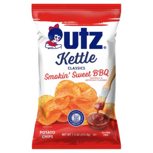 Utz Kettle Classics Smokin' Sweet BBQ Potato Chips, 7.5 oz