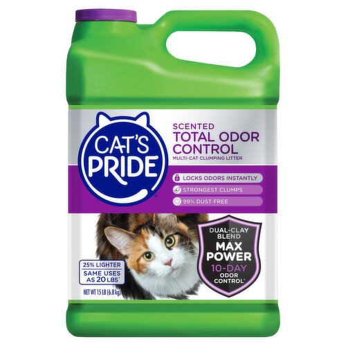 Cat s Pride MAX POWER Total Odor Control Scented Multi Cat Clumping Litter 15 lb ShopRite