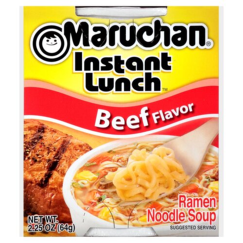 Maruchan Instant Lunch Beef Flavor Ramen Noodle Soup, 2.25 oz