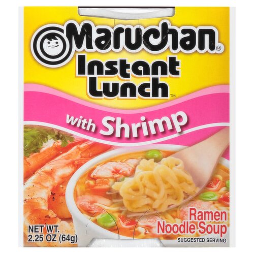 Maruchan Instant Lunch Ramen Noodle Soup with Shrimp, 2.25 oz