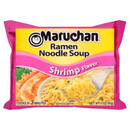 Maruchan Shrimp Flavor Ramen Noodle Soup, 3 oz