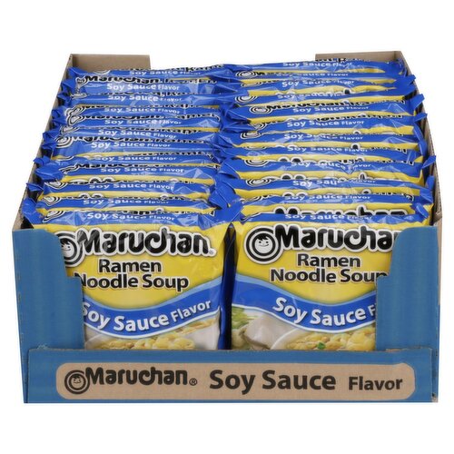 Maruchan Soy Sauce Flavor Ramen Noodle Soup, 3 oz, 24 count