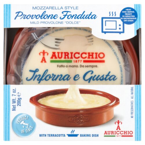 Auricchio Mozzarella Style Provolizie Mild Provolone Dolce Founduta, 7 oz