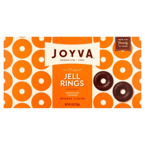 Joyva Chocolate Covered Orange Ring Jells, 9 oz