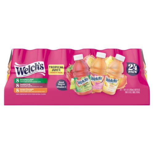 Welch's Tropical Juice Variety Pack, 10 fl oz, 24 count