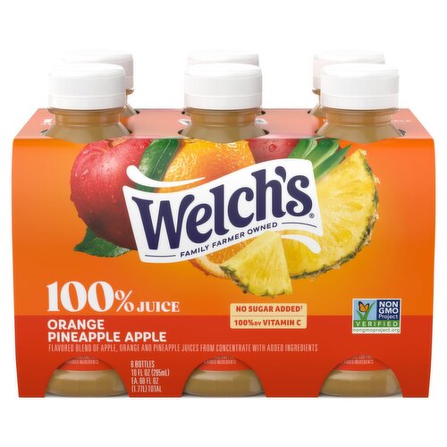 Welch s Orange Pineapple Apple 100 Juice 10 fl oz 6 count The Fresh Grocer