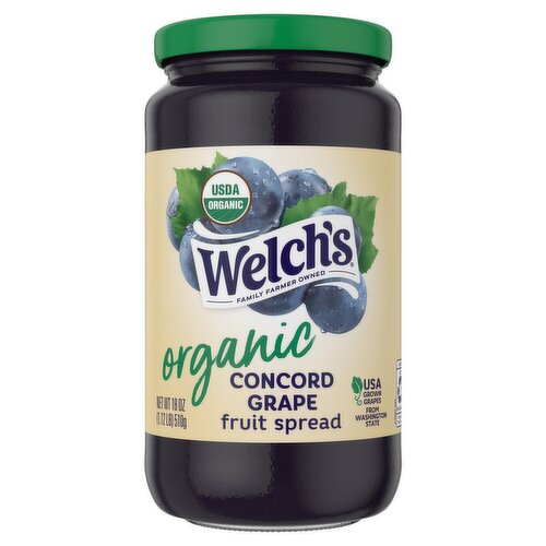 Welch's Organic Concord Grape Fruit Spread, 18 oz