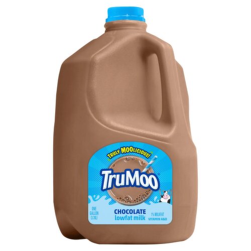 TruMoo Chocolate 1% Lowfat Milk, one gallon