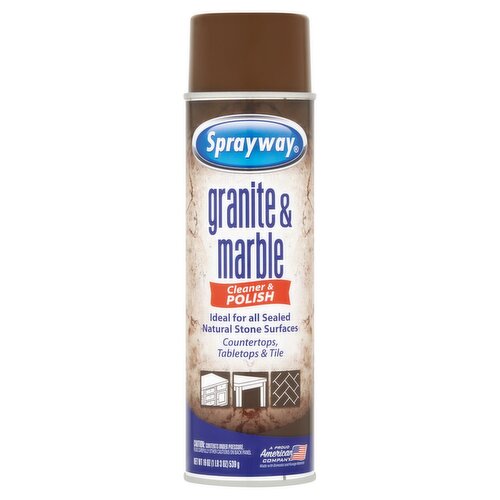 Sprayway Granite & Marble Cleaner & Polish, 19 oz