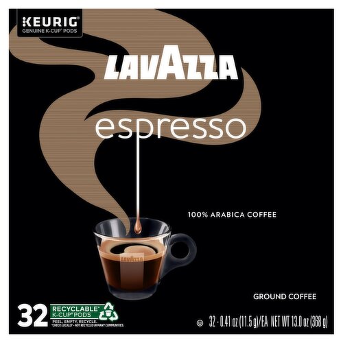 Lavazza Espresso Coffee K-Cup Pods, 0.41 oz, 32 count