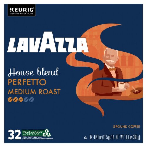 Lavazza Perfetto Dark Roast 100 Arabica Ground Coffee K Cup Pods 0.41 oz 32 count Price Rite