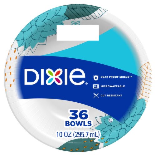 DIXIE EVERYDAY 10OZ DISPOSABLE PAPER BOWLS , 36 COUNT