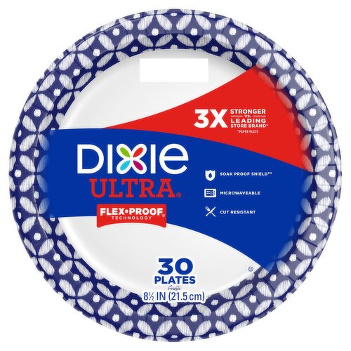 DIXIE® ULTRA PRINTED PAPER PLATES, 8 1/2 IN PLATES, 30CT