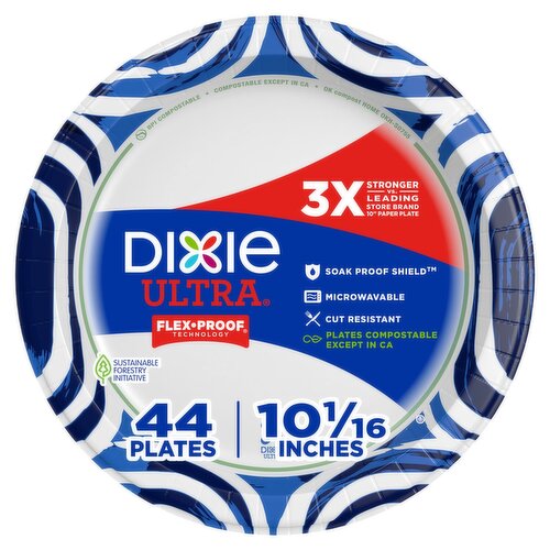 Dixie Ultra 10¹⁄₁₆ in Paper Plates, 44 count