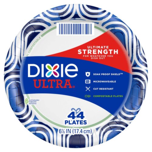 Dixie Ultra Ultimate Strength Plates, 44 count - ShopRite