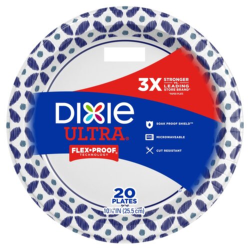 DIXIE® ULTRA PRINTED PAPER PLATES, 10 1/16 IN PLATES, 20CT