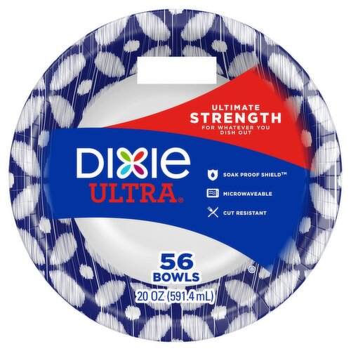 DIXIE® ULTRA PRINTED PAPER BOWLS, 20OZ BOWLS, 56CT