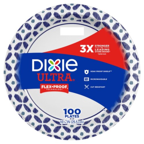 DIXIE® ULTRA PRINTED PAPER PLATES, 10 1/16 IN PLATES, 100CT