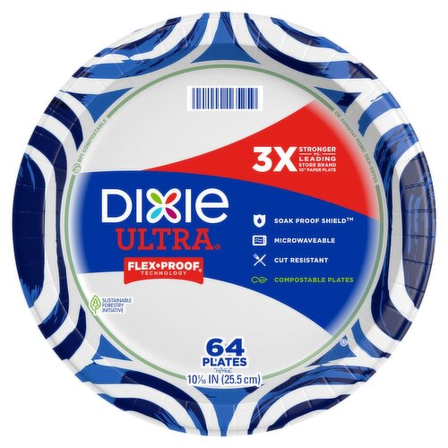 Dixie Ultra Paper Plates, 64 count