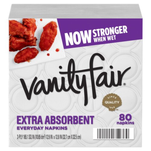 Vanity Fair Extra Absorbent Everyday Napkins, 80 count