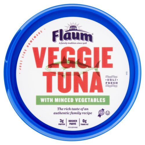 Flaum Veggie Tuna with Minced Vegetables, 7 oz