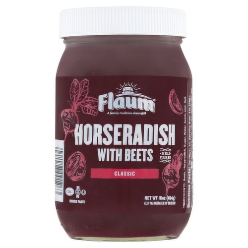 Flaum Classic Horseradish with Beets, 16 oz