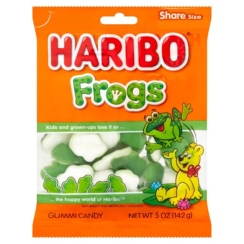 Haribo Frogs Gummi Candy Share Size, 5 oz