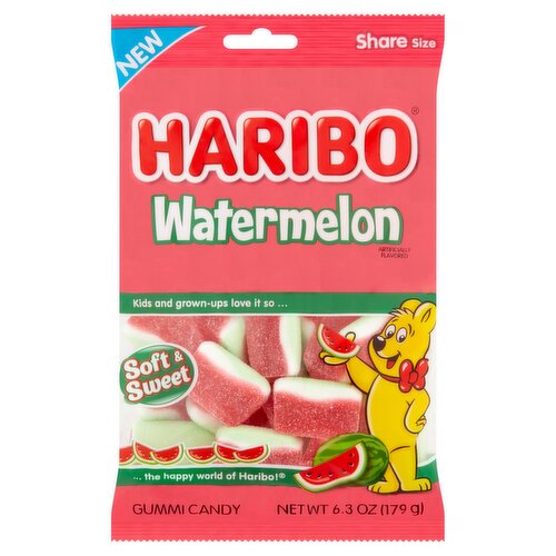 Haribo Watermelon Gummi Candy Share Size, 6.3 oz