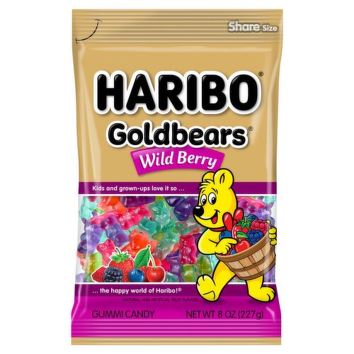 Haribo Goldbears Wild Berry Gummi Candy Share Size, 8 oz