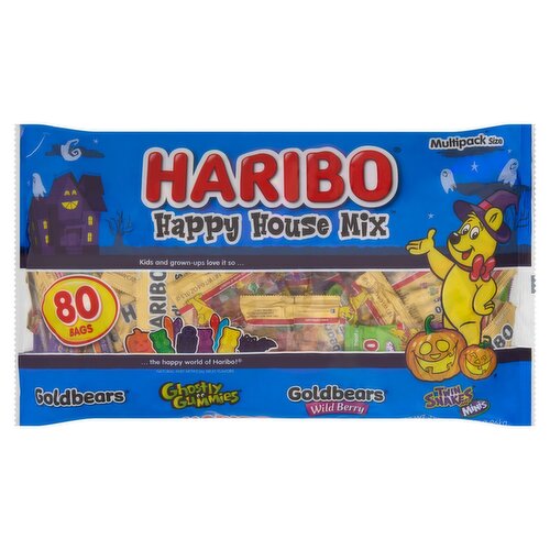 Haribo Happy House Mix Gummi Candy Multipack Size, 80 count, 33.7 oz