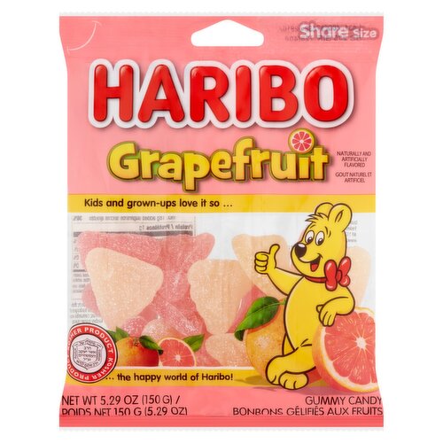 Haribo Grapefruit Gummy Candy Share Size, 5.29 oz