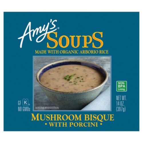 Amy's Mushroom Bisque with Porcini Soups, 14 oz