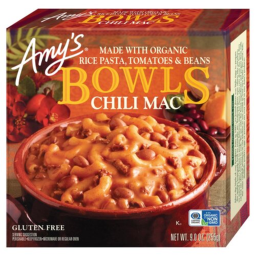 Amy's Chili Mac Bowls, 9.0 oz