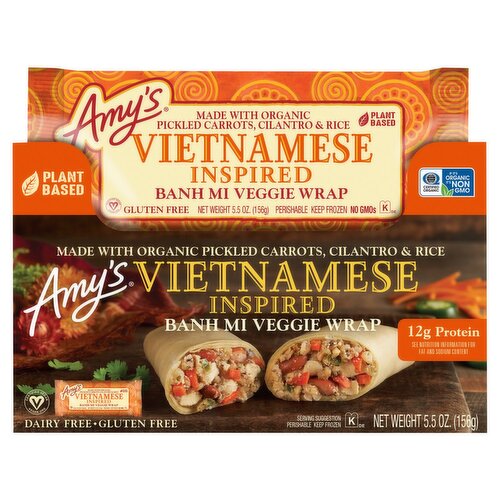 Amy's Vietnamese Inspired Banh Mi Veggie Wrap, 5.5 oz