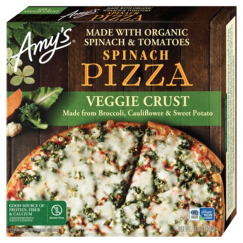 Amy's Veggie Crust Spinach Pizza, 12 oz