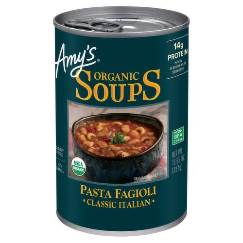 Amy's Pasta Fagioli Classic Italian Organic Soups, 13.65 oz