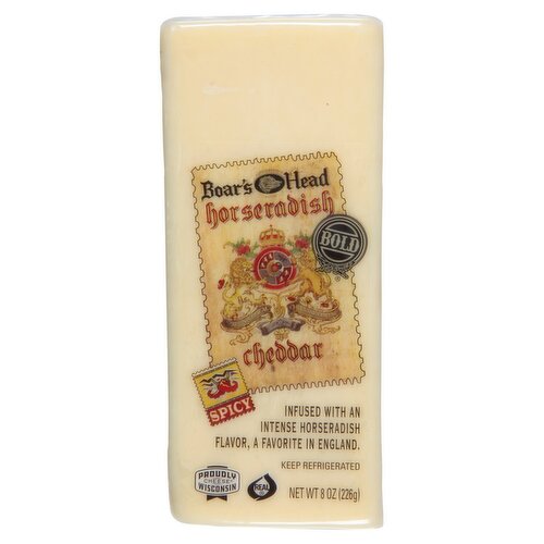 Brunckhorst's Boar's Head Bold Spicy Horseradish Cheddar Cheese, 8 oz